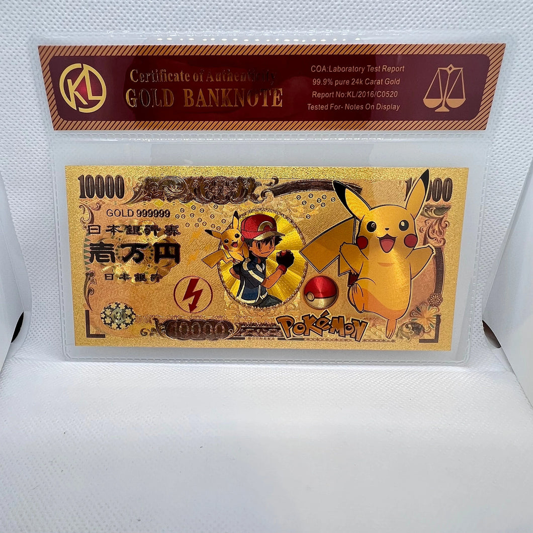 Pokemon Banknotes (Gold/Silver Assorted)