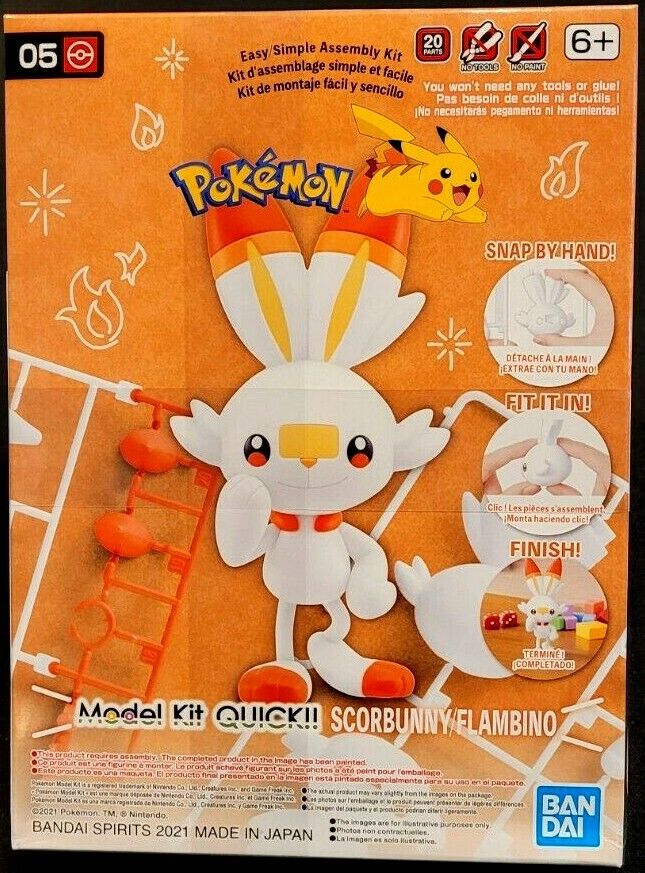 Pokemon: Scorbunny Model Kit Bandai